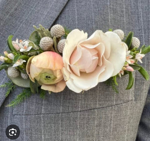 The Square Pair (Corsage & Pocket Square combo) DHS Woco