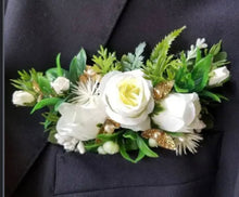 Load image into Gallery viewer, The Square Pair (Corsage &amp; Pocket Square combo) BVN
