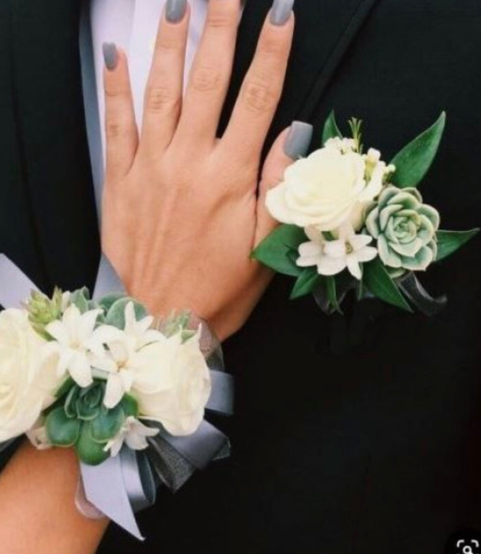 The Perfect Pair (Corsage & Boutonnière combo) SMS Homecoming