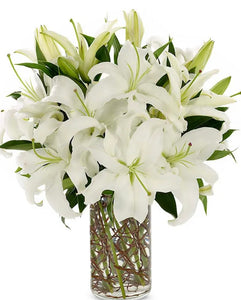White lilies Subscription (monthly)